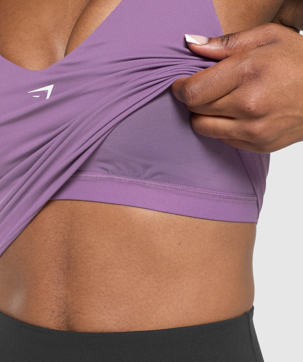 Halter Neck Cami with Shelf Mood Purple