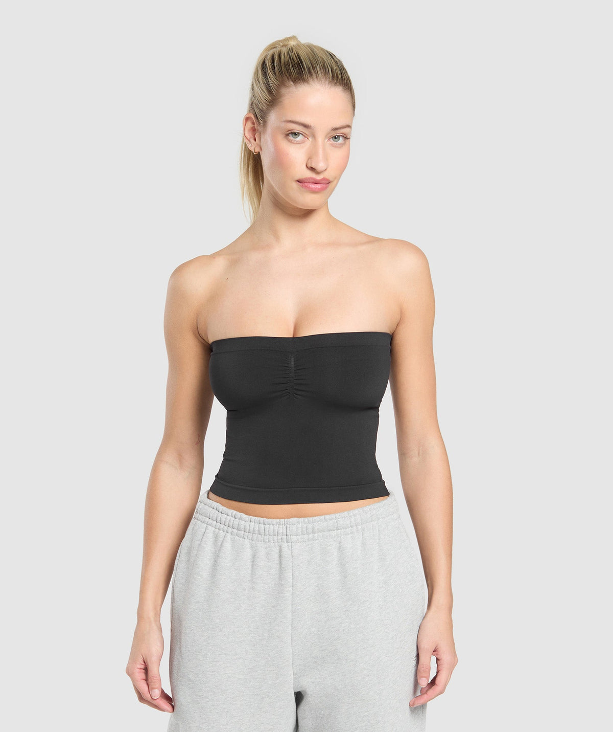Everyday Seamless Midi Tube Top Black