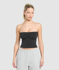 Everyday Seamless Midi Tube Top Black