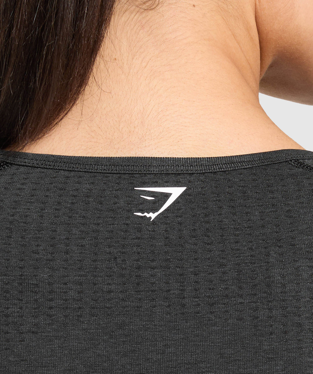 Vital Crop Top Black Marl