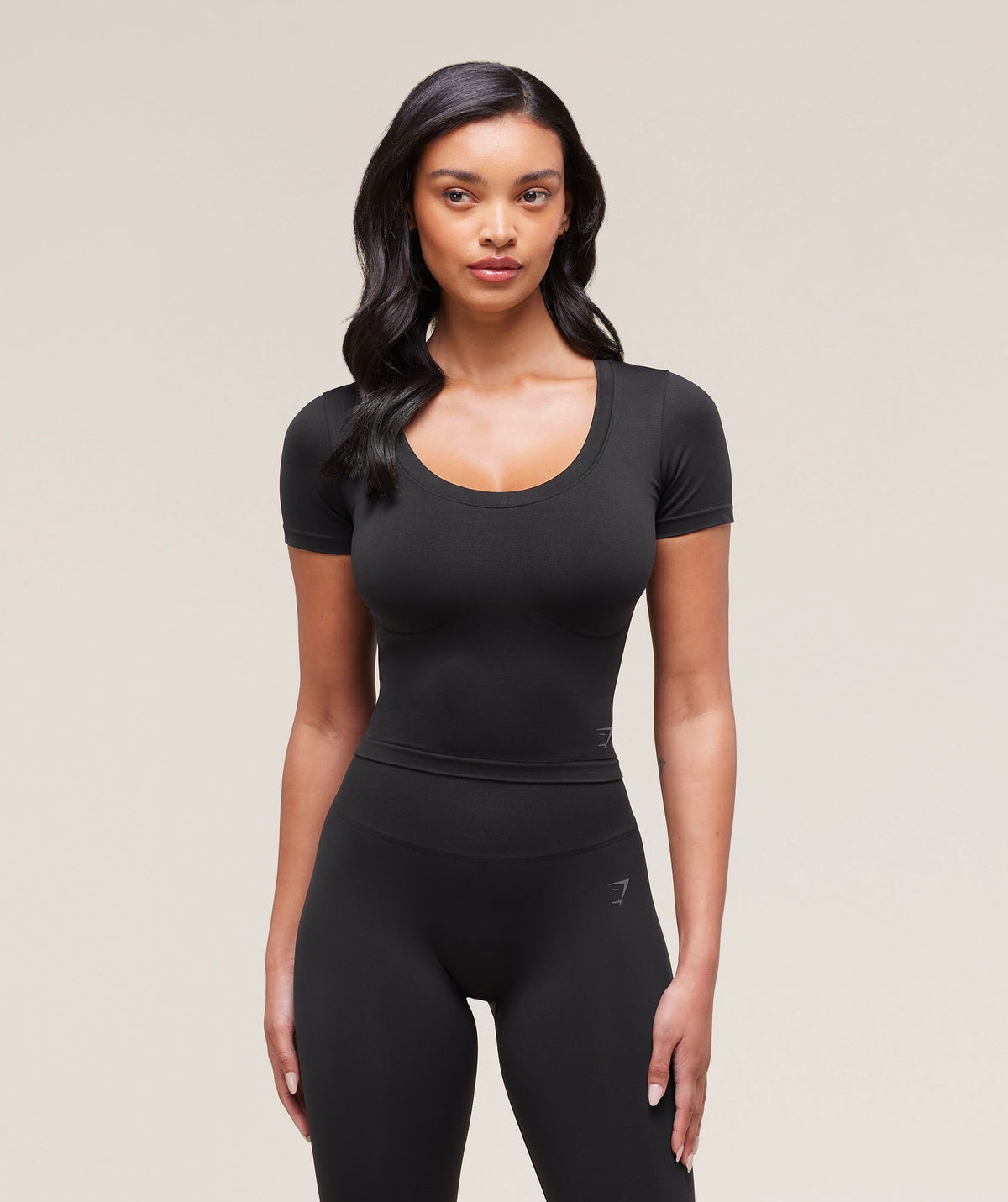 Soft Sculpt Midi T-Shirt Black