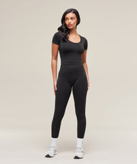 Soft Sculpt Midi T-Shirt Black