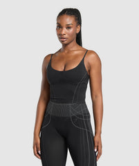 Apex Seamless Midi Tank With Shelf Black/Graphite Grey