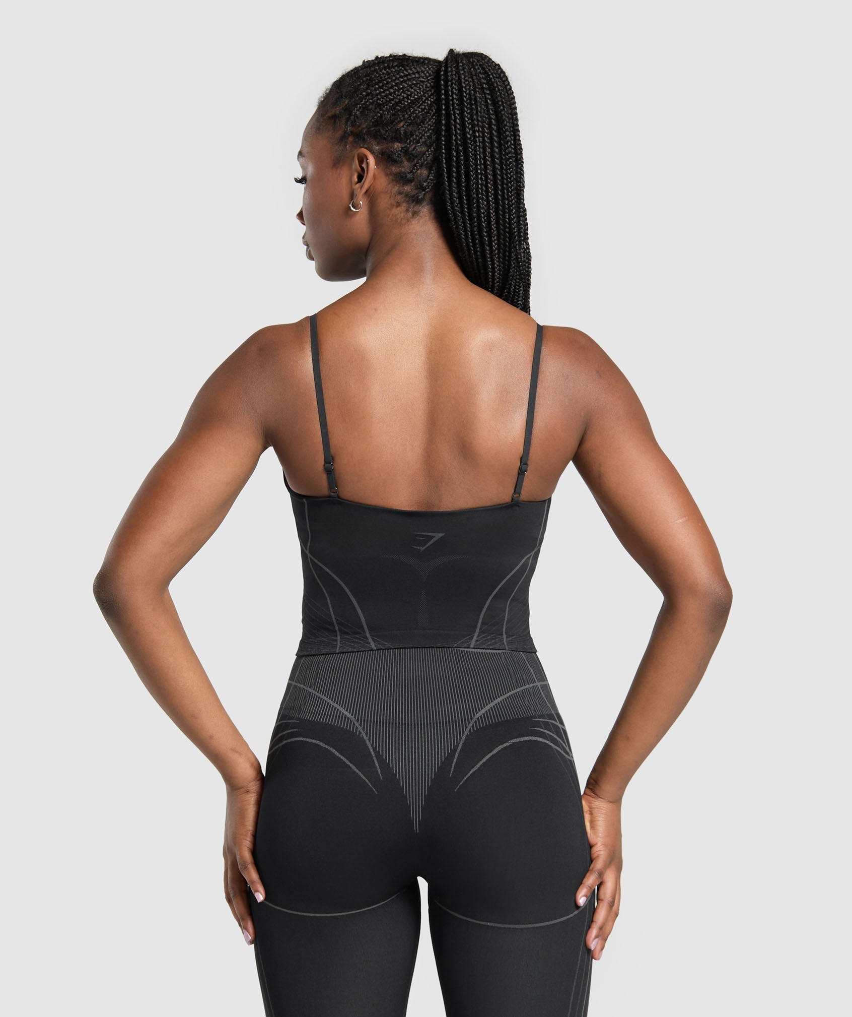 Apex Seamless Midi Tank With Shelf Black/Graphite Grey