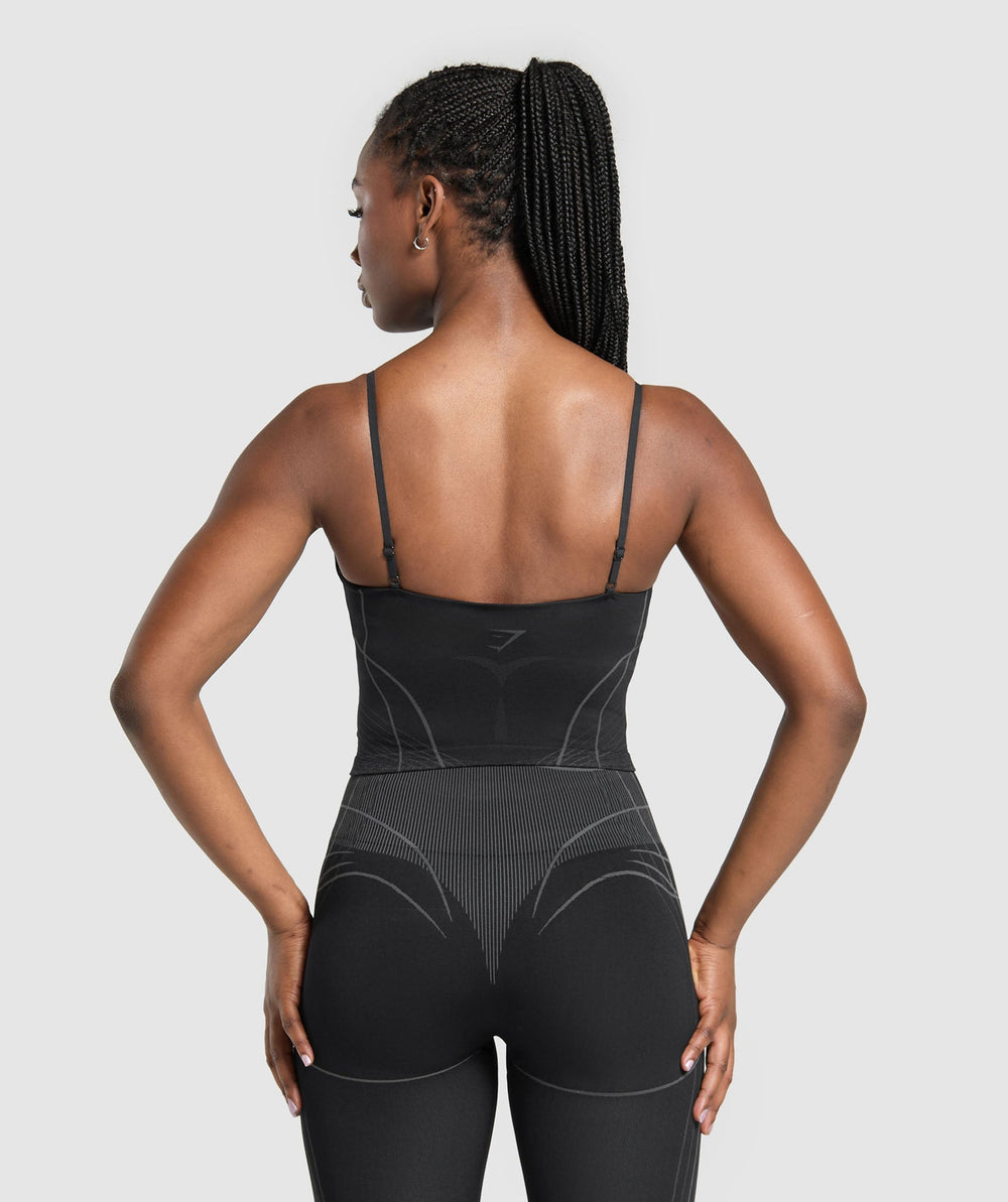 Apex Seamless Midi Tank With Shelf Black/Graphite Grey