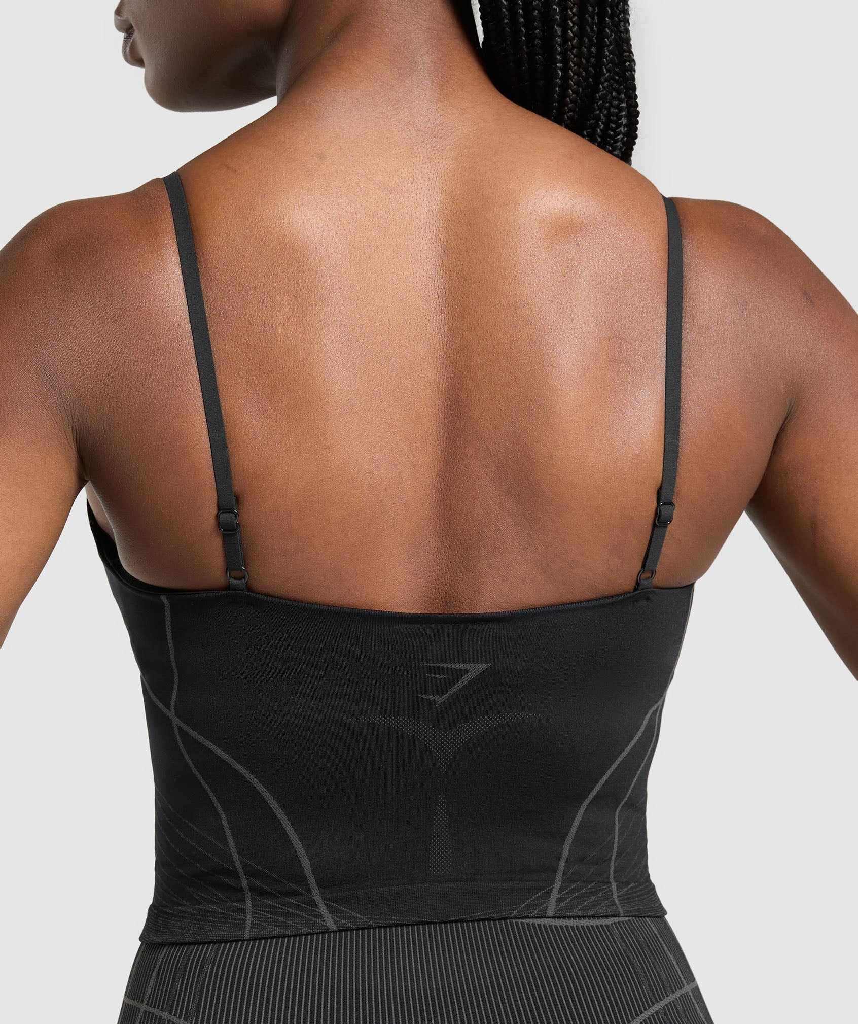 Apex Seamless Midi Tank With Shelf Black/Graphite Grey