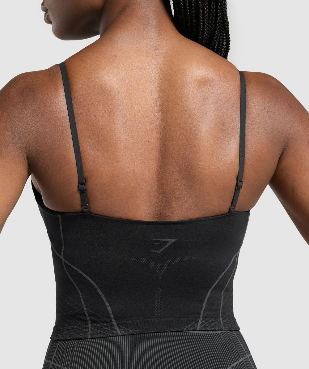 Apex Seamless Midi Tank With Shelf Black/Graphite Grey