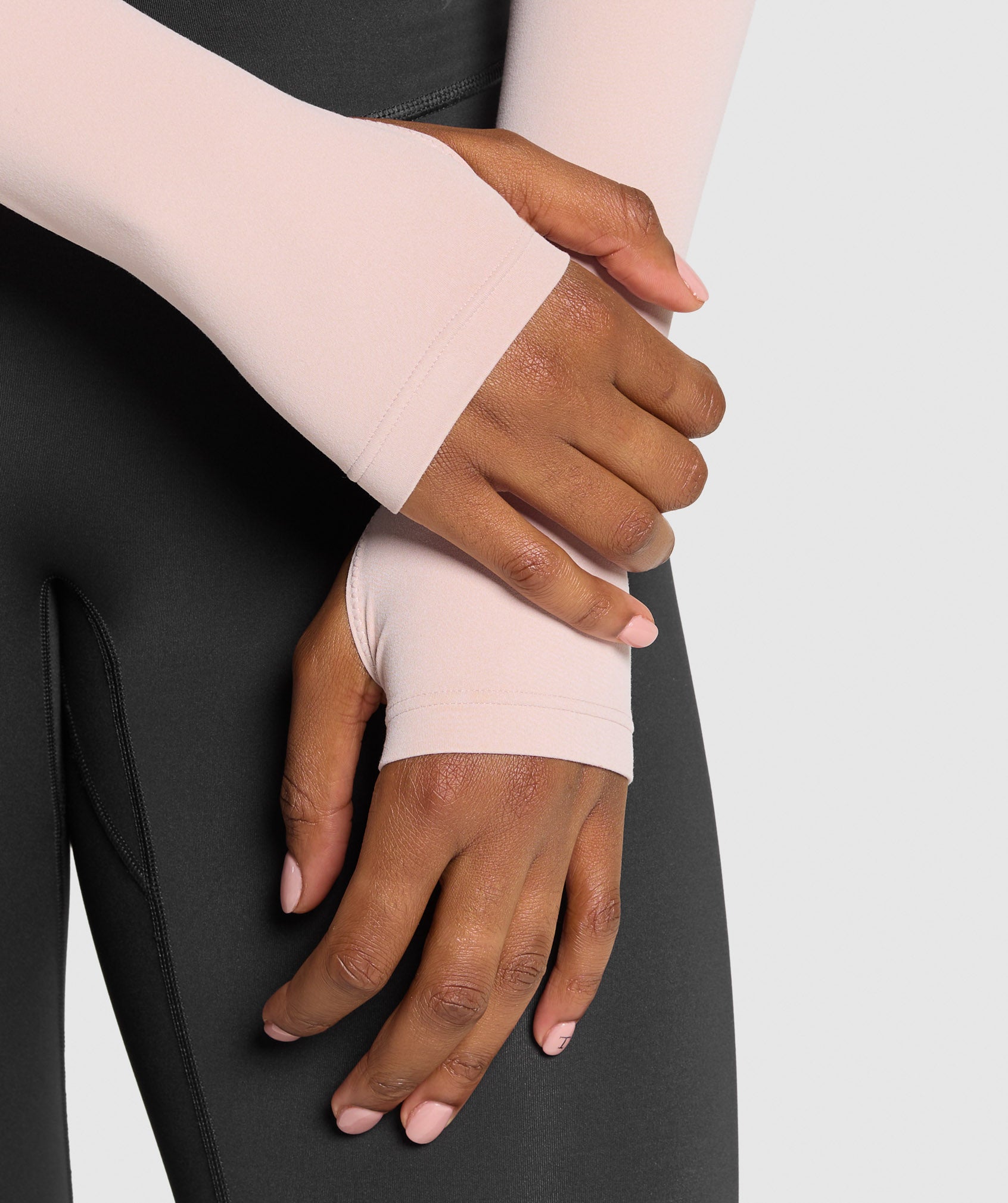 Ruched Long Sleeve Top Muted Pink