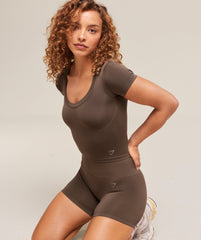 Soft Sculpt Midi T-Shirt Walnut Brown