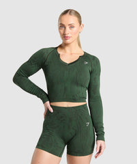 Adapt Camo Seamless Long Sleeve Top Trail Green/Classic Green