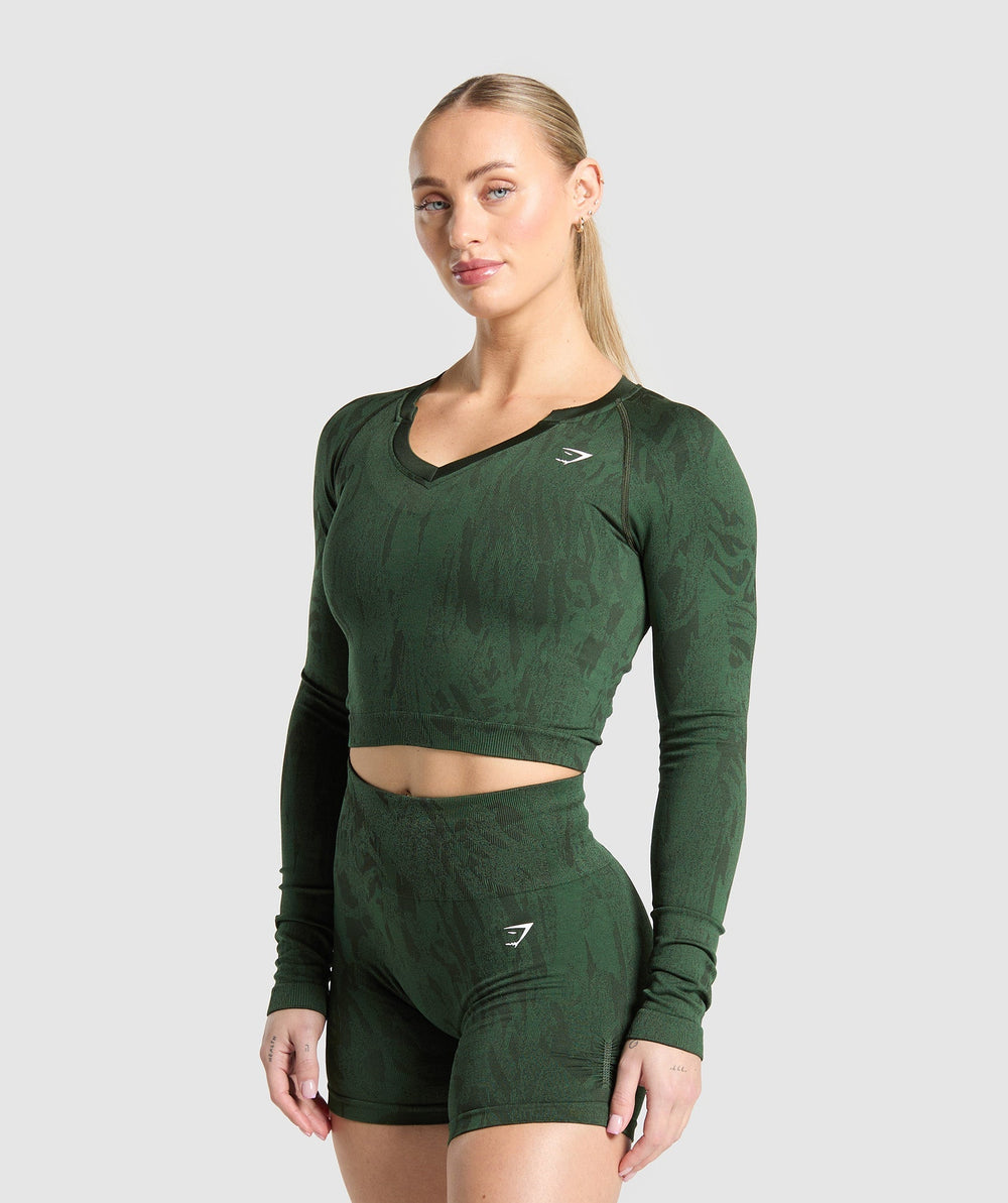 Adapt Camo Seamless Long Sleeve Top Trail Green/Classic Green