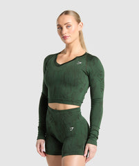 Adapt Camo Seamless Long Sleeve Top Trail Green/Classic Green