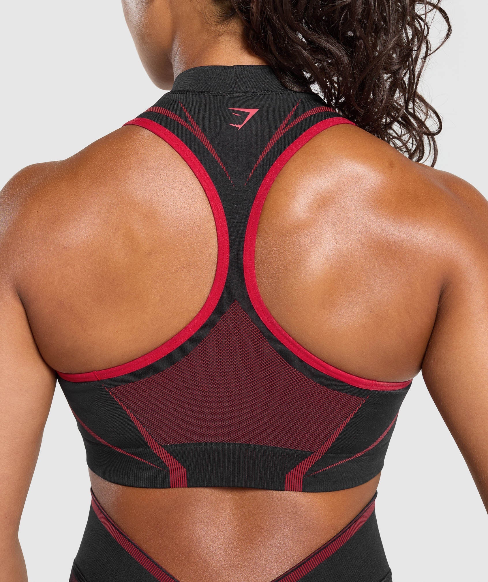 Apex Lift Seamless Crop Top Black/Carmine Red