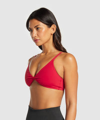 Twist Front Bralette Carmine Red