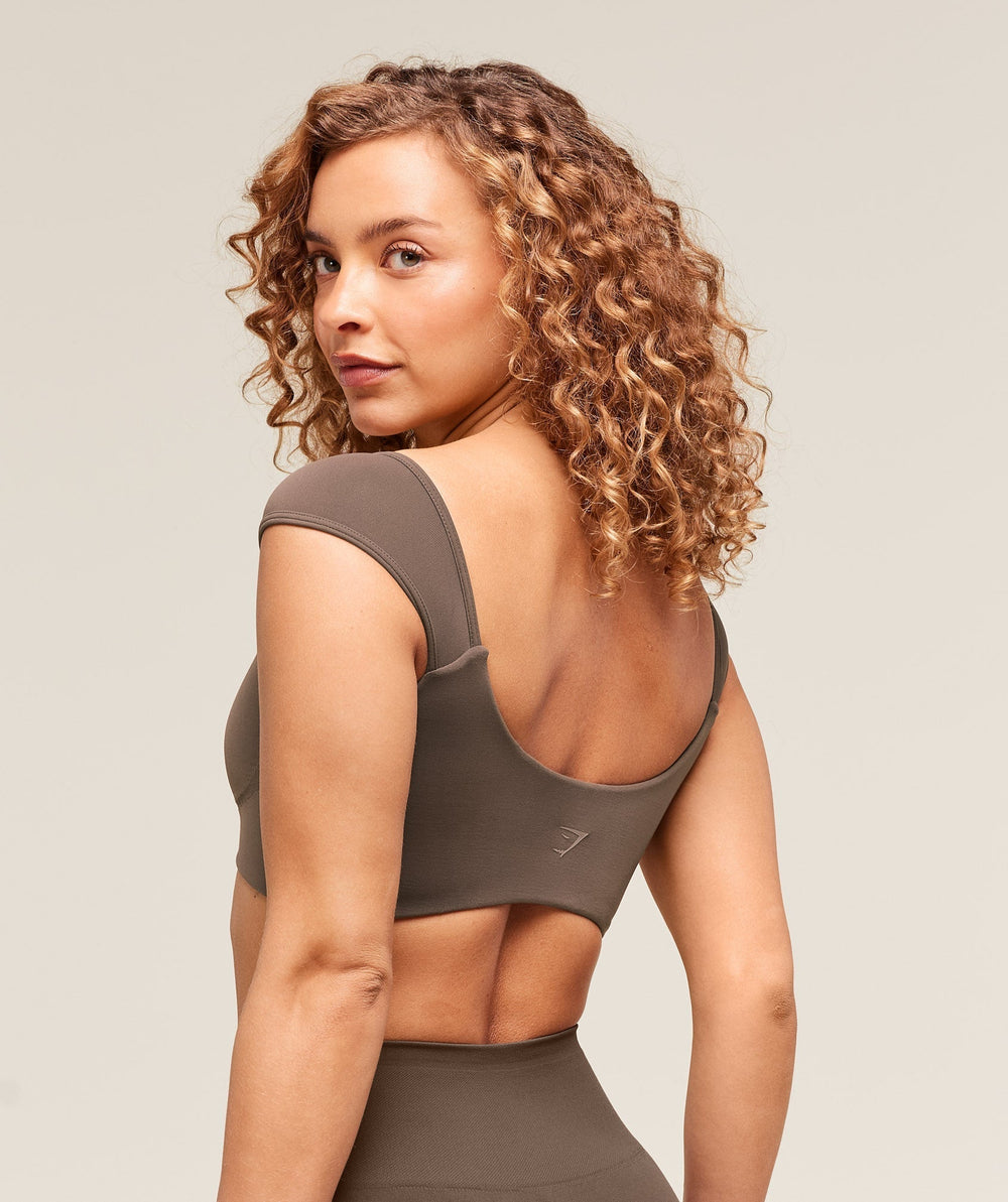 Soft Sculpt Cap Sleeve Bralette Walnut Brown