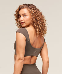 Soft Sculpt Cap Sleeve Bralette Walnut Brown