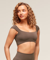 Soft Sculpt Cap Sleeve Bralette Walnut Brown