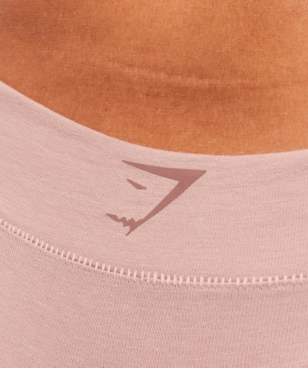 Cotton Graphic Thong Muted Pink