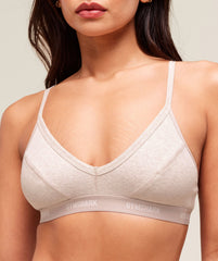 Rib Bralette Soft Pink Marl
