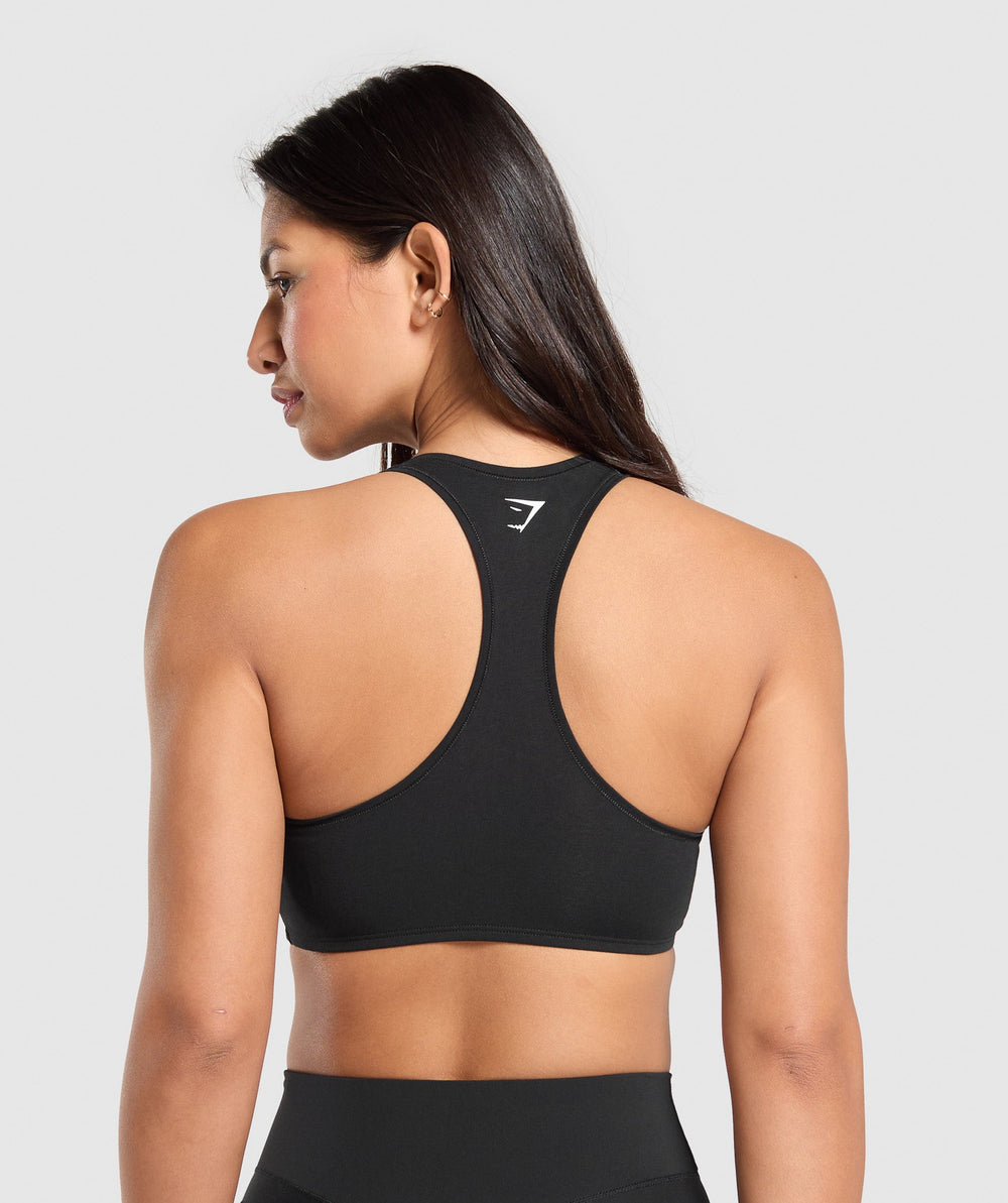 Lifestyle Club Cotton Bralette Black