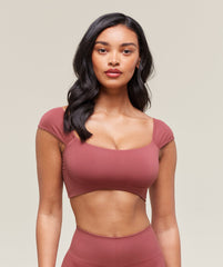 Soft Sculpt Cap Sleeve Bralette Washed Berry Pink