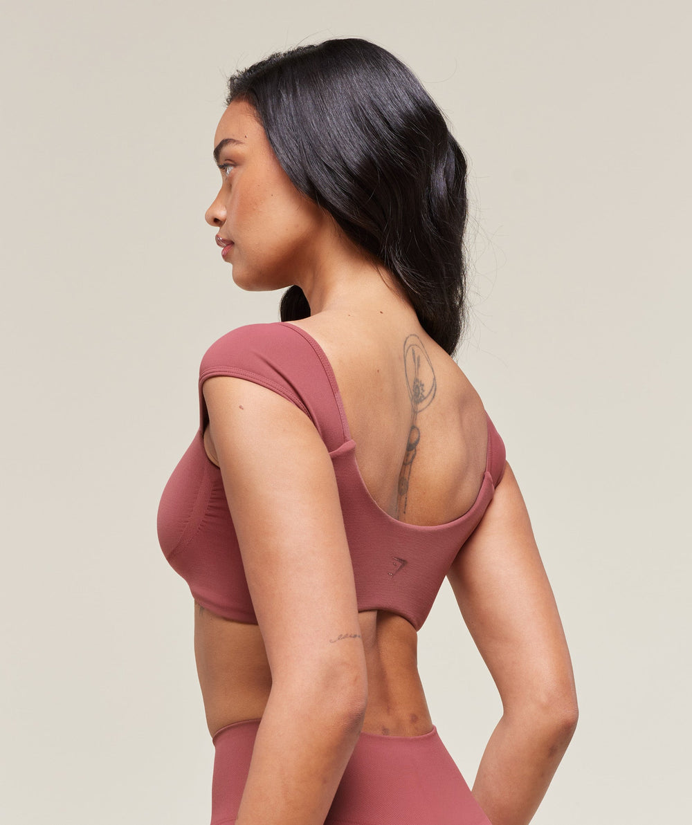 Soft Sculpt Cap Sleeve Bralette Washed Berry Pink