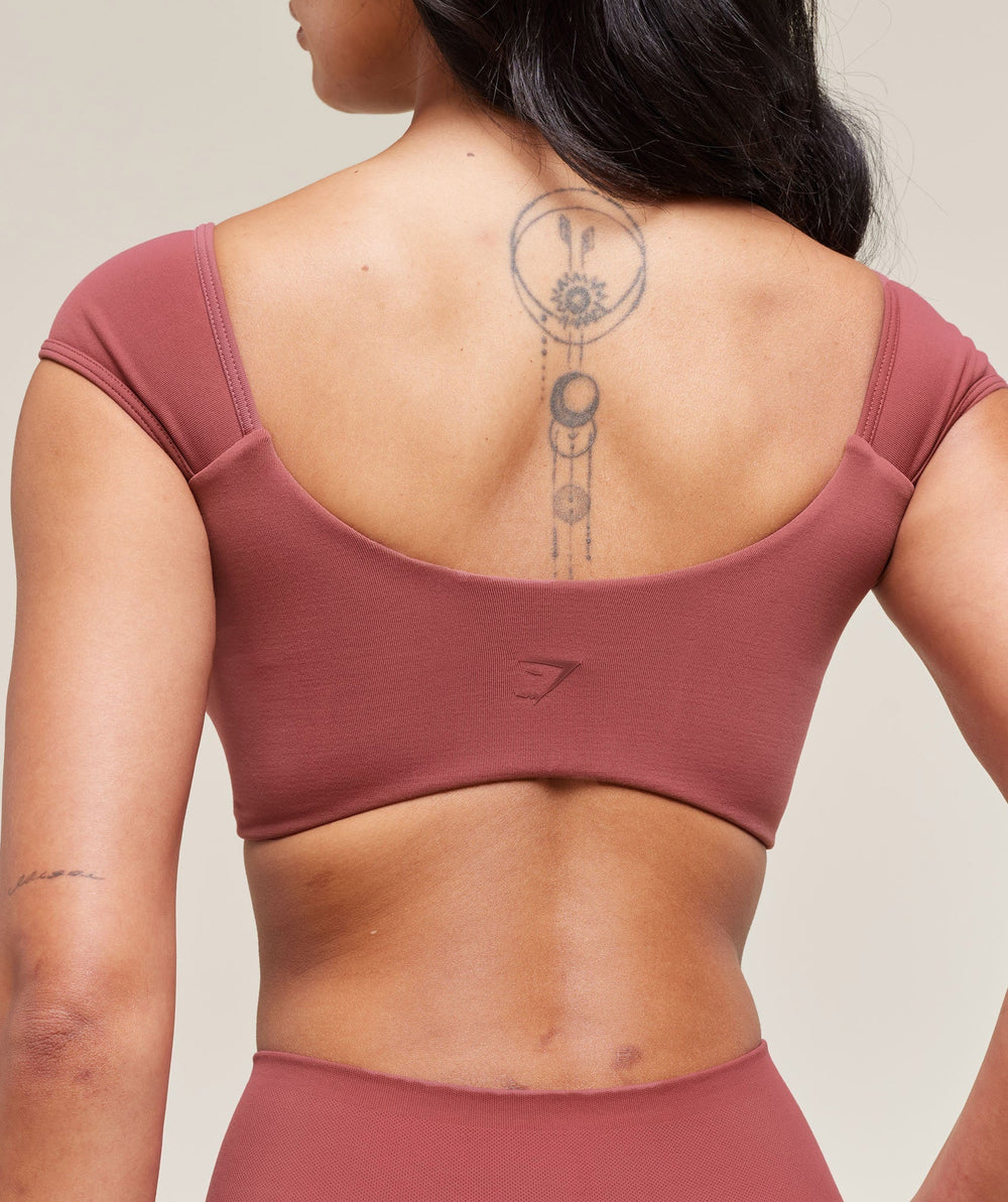 Soft Sculpt Cap Sleeve Bralette Washed Berry Pink