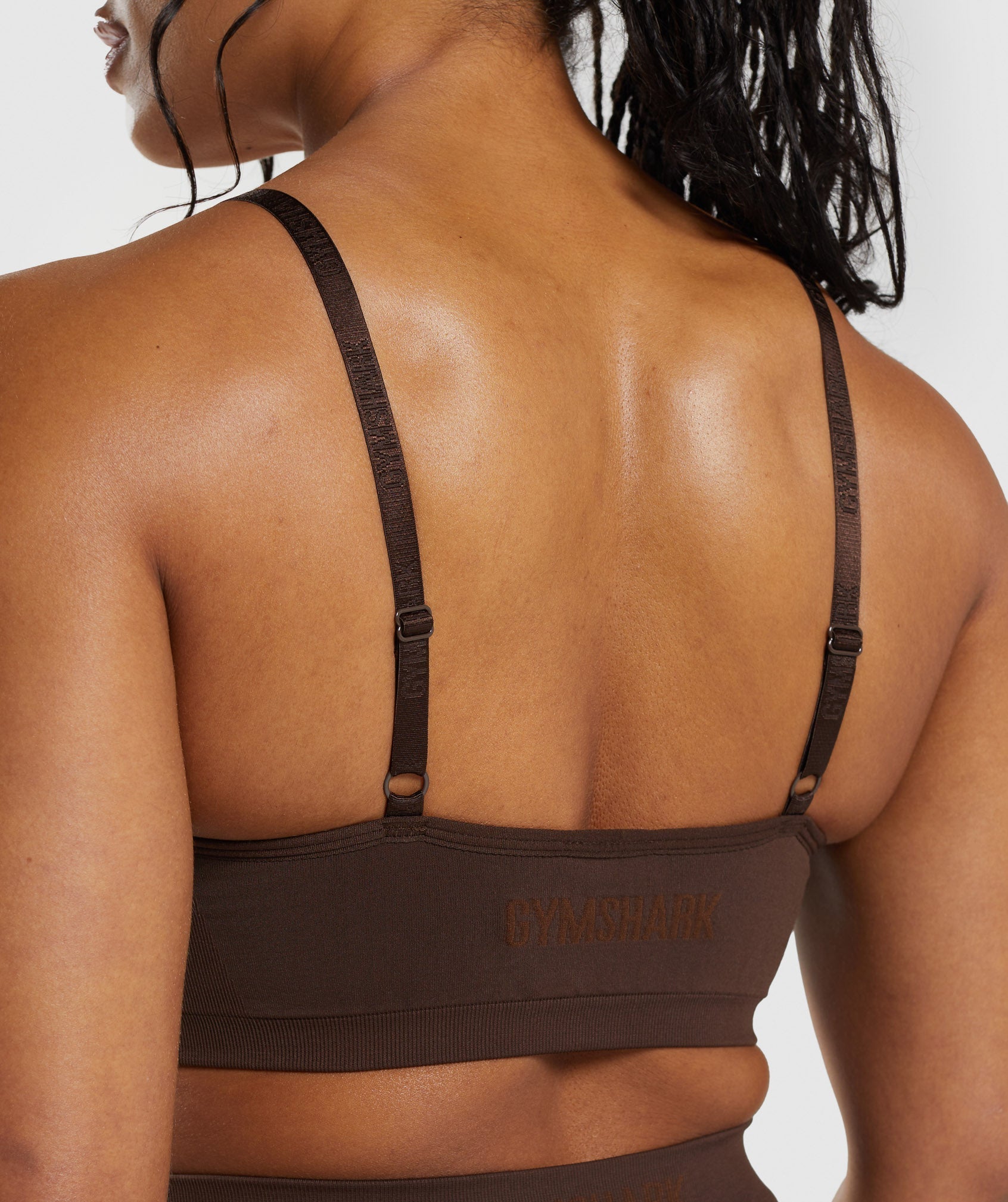 Seamless V Neck Bralette Archive Brown