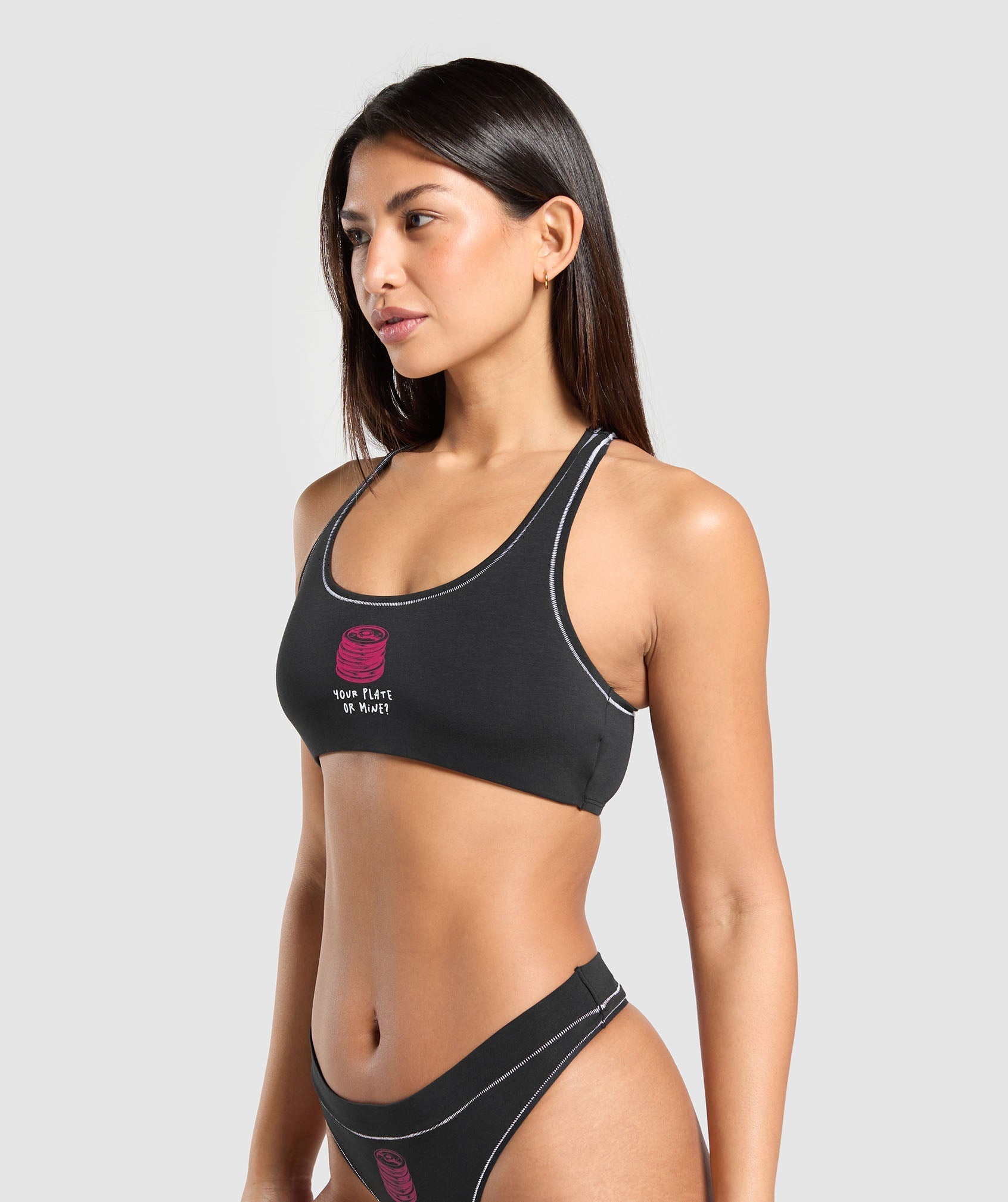 Your Plate or Mine Bralette Black