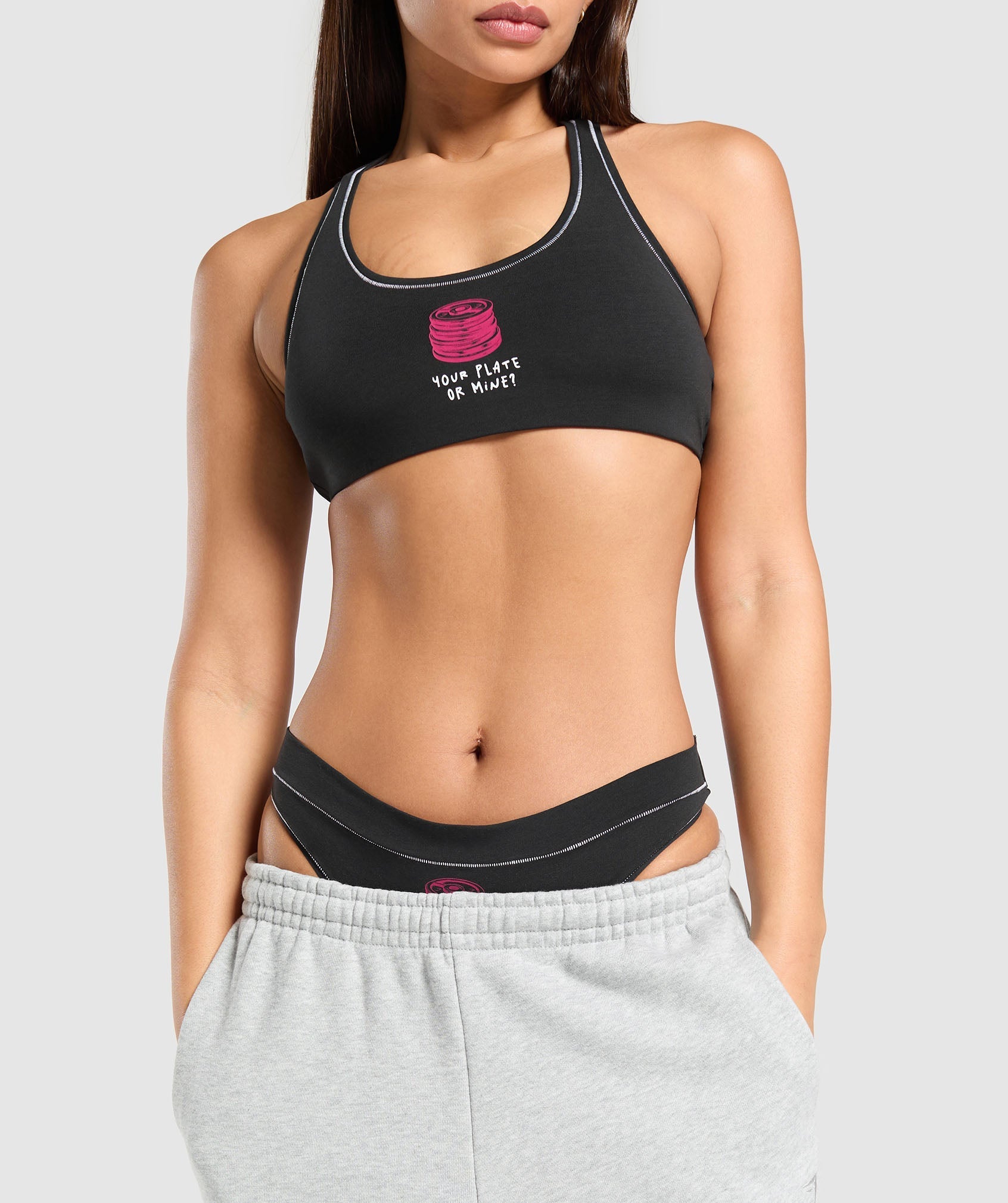 Your Plate or Mine Bralette Black