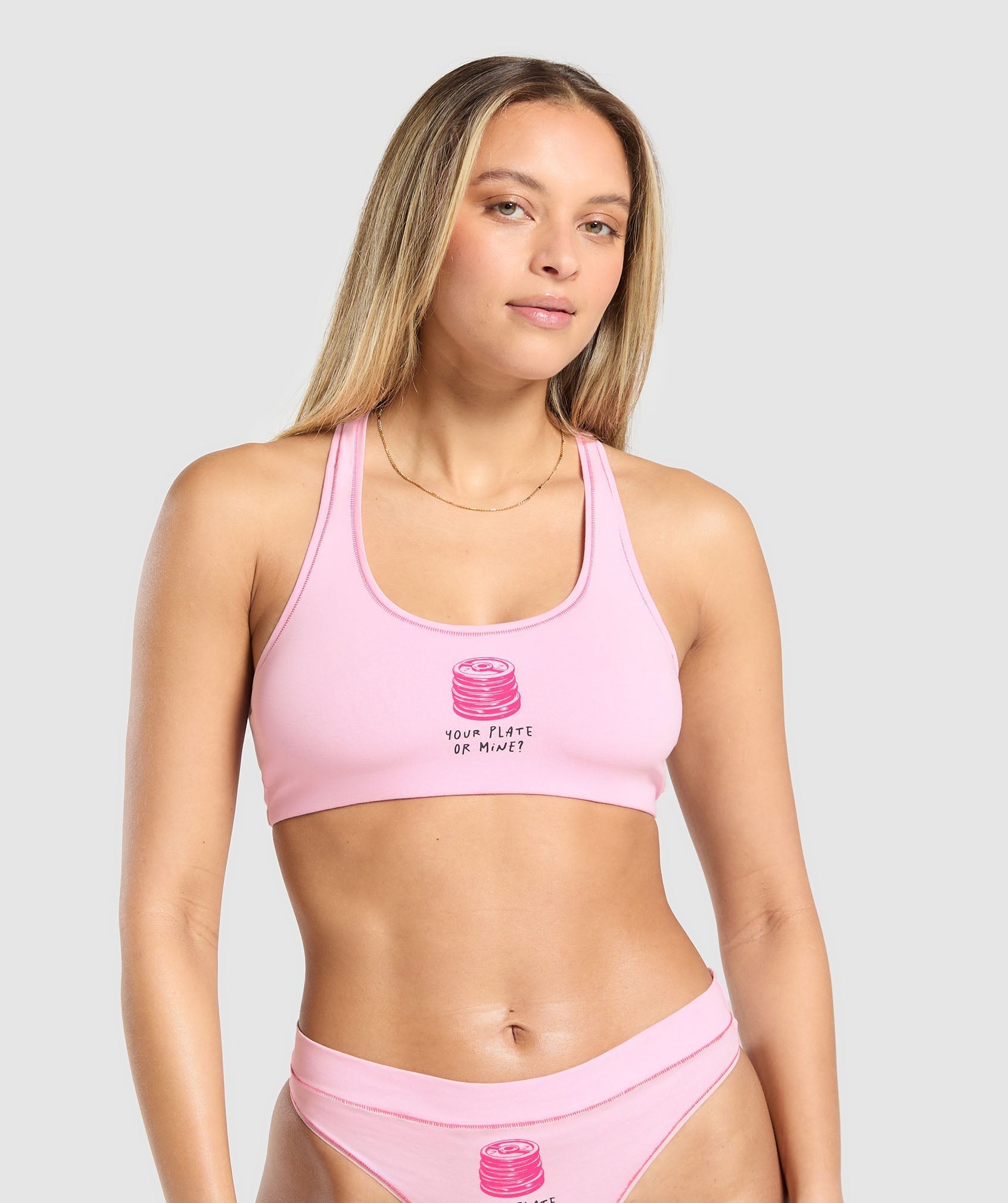 Your Plate or Mine Bralette Dolly Pink