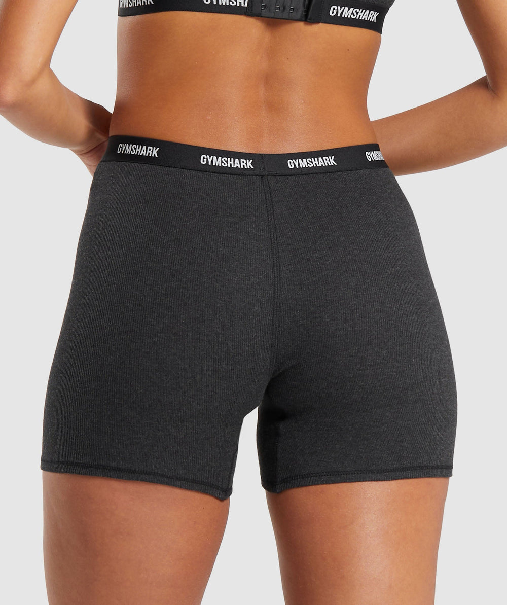 Rib Shorts Midnight Black Marl