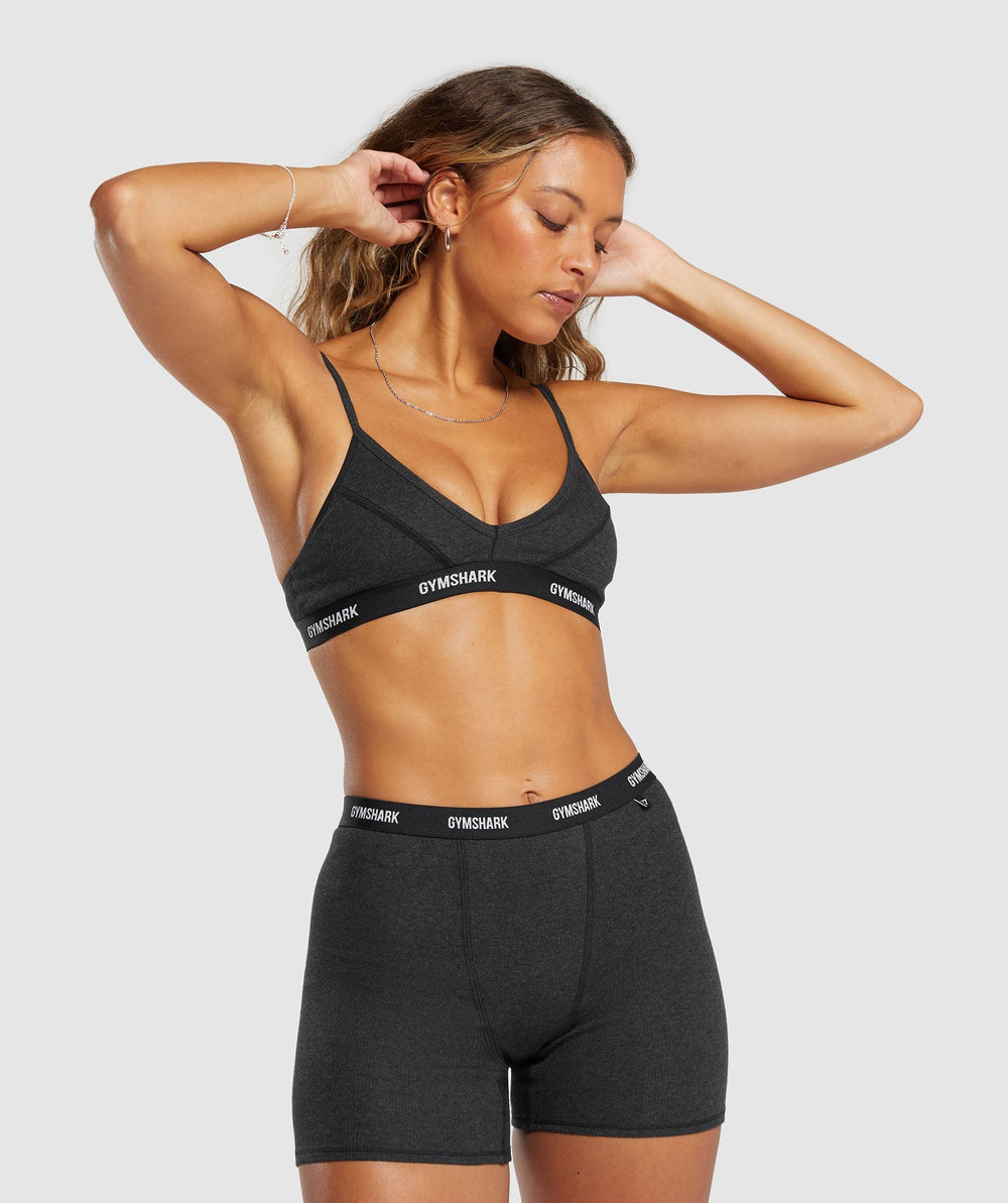 Rib Shorts Midnight Black Marl