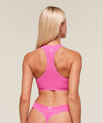 Juicy Peach Cotton Bralette Fetch Pink