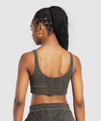 Monogram Towelling Bralette Strength Green