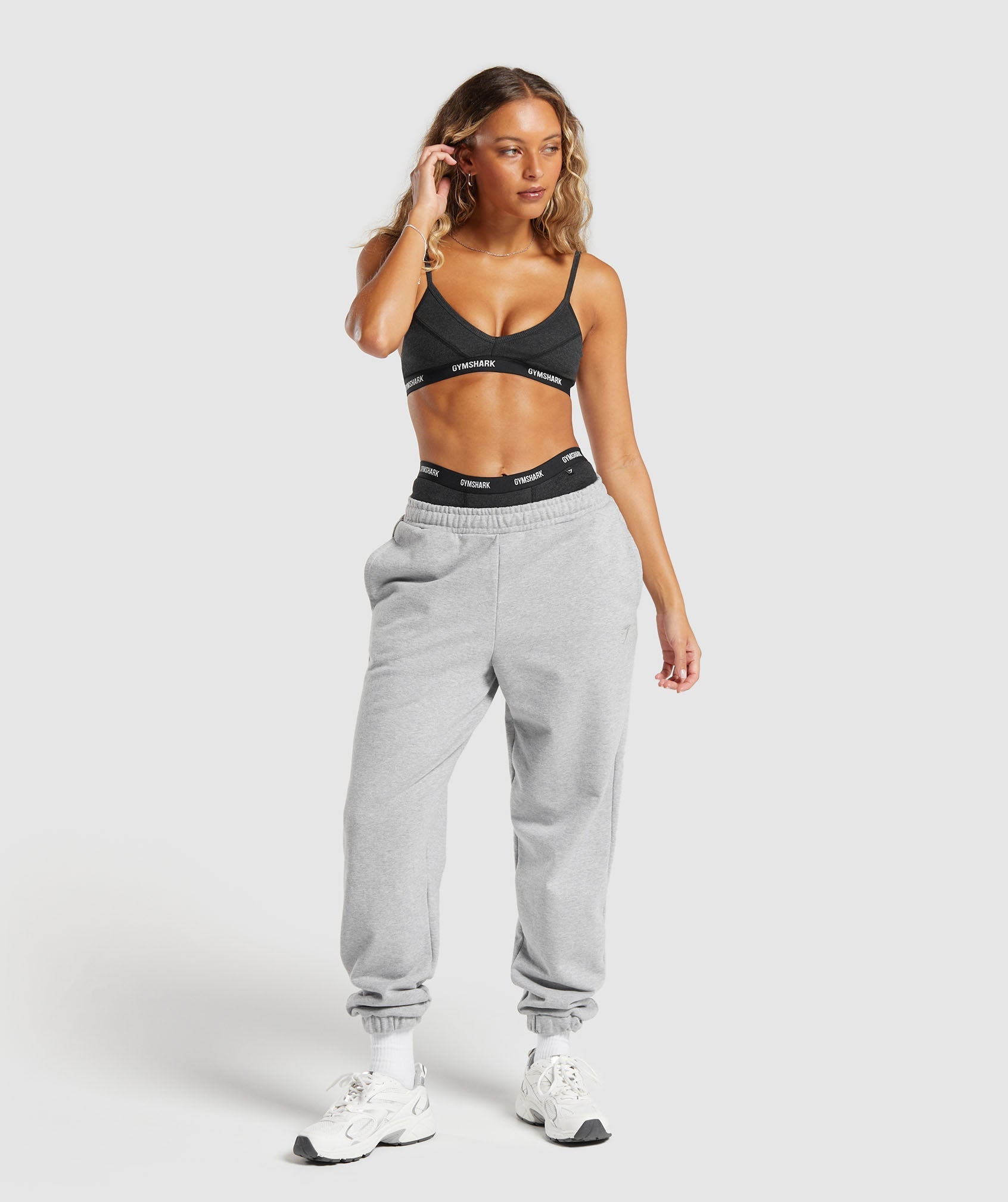 Rib Bralette Midnight Black Marl