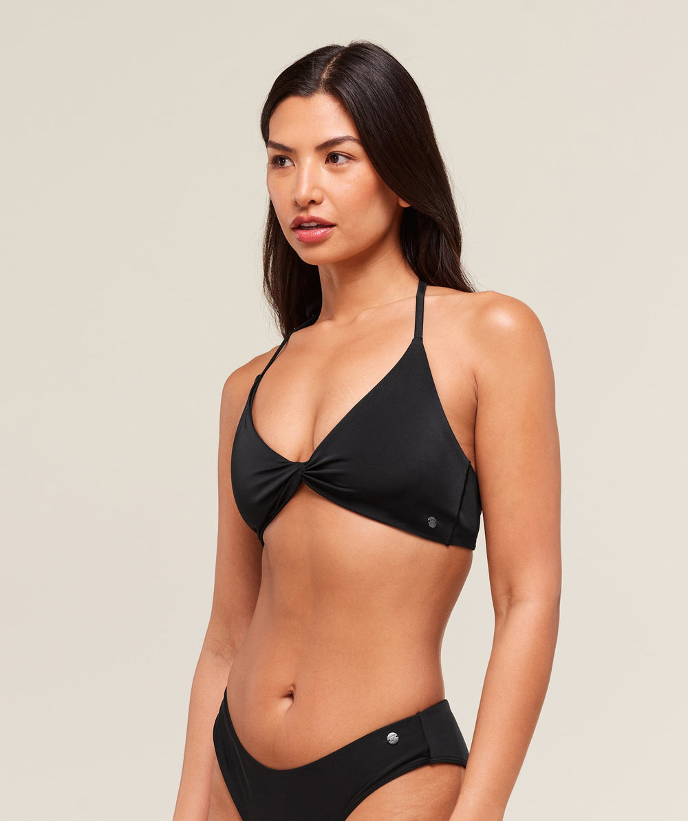 Twist Front Bikini Top Black