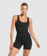 Corset Seamless Bodysuit Black