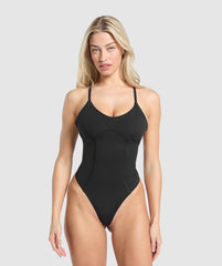 Strappy All in One Bodysuit Black