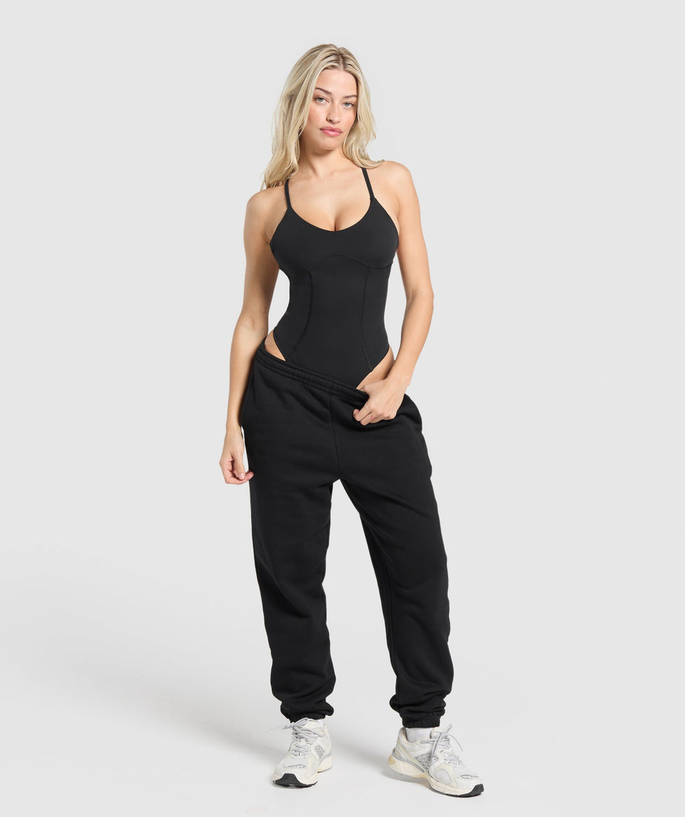 Strappy All in One Bodysuit Black