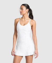 Strappy 2-in-1 Dress White