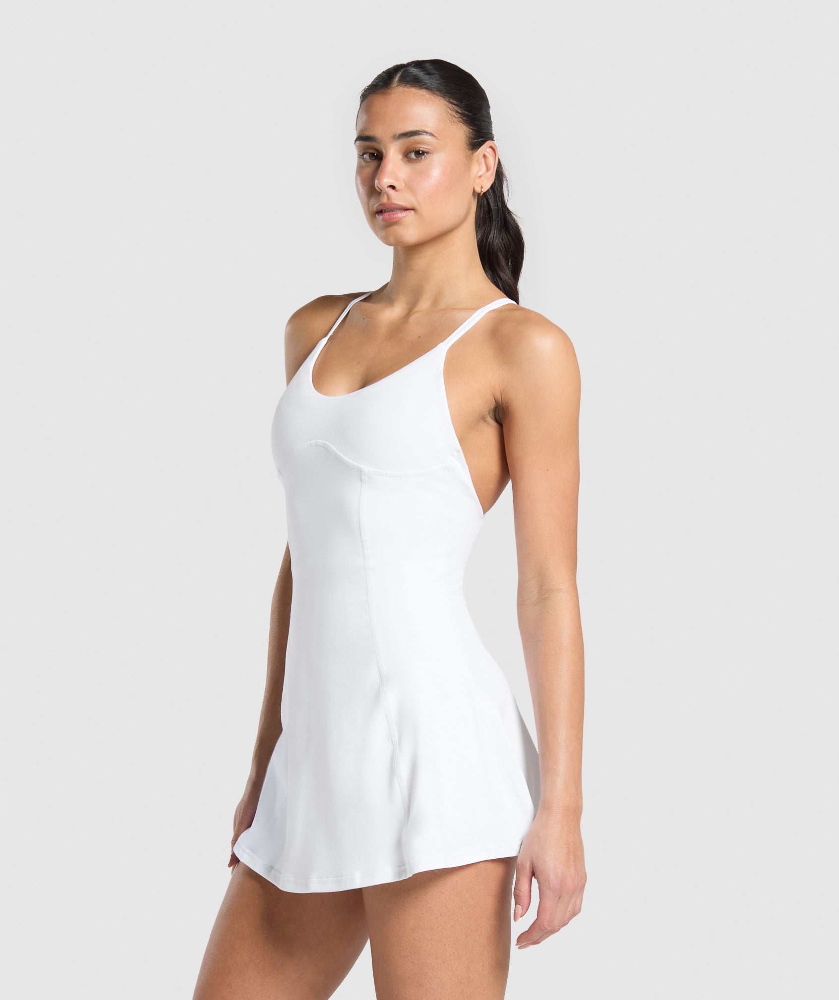 Strappy 2-in-1 Dress White