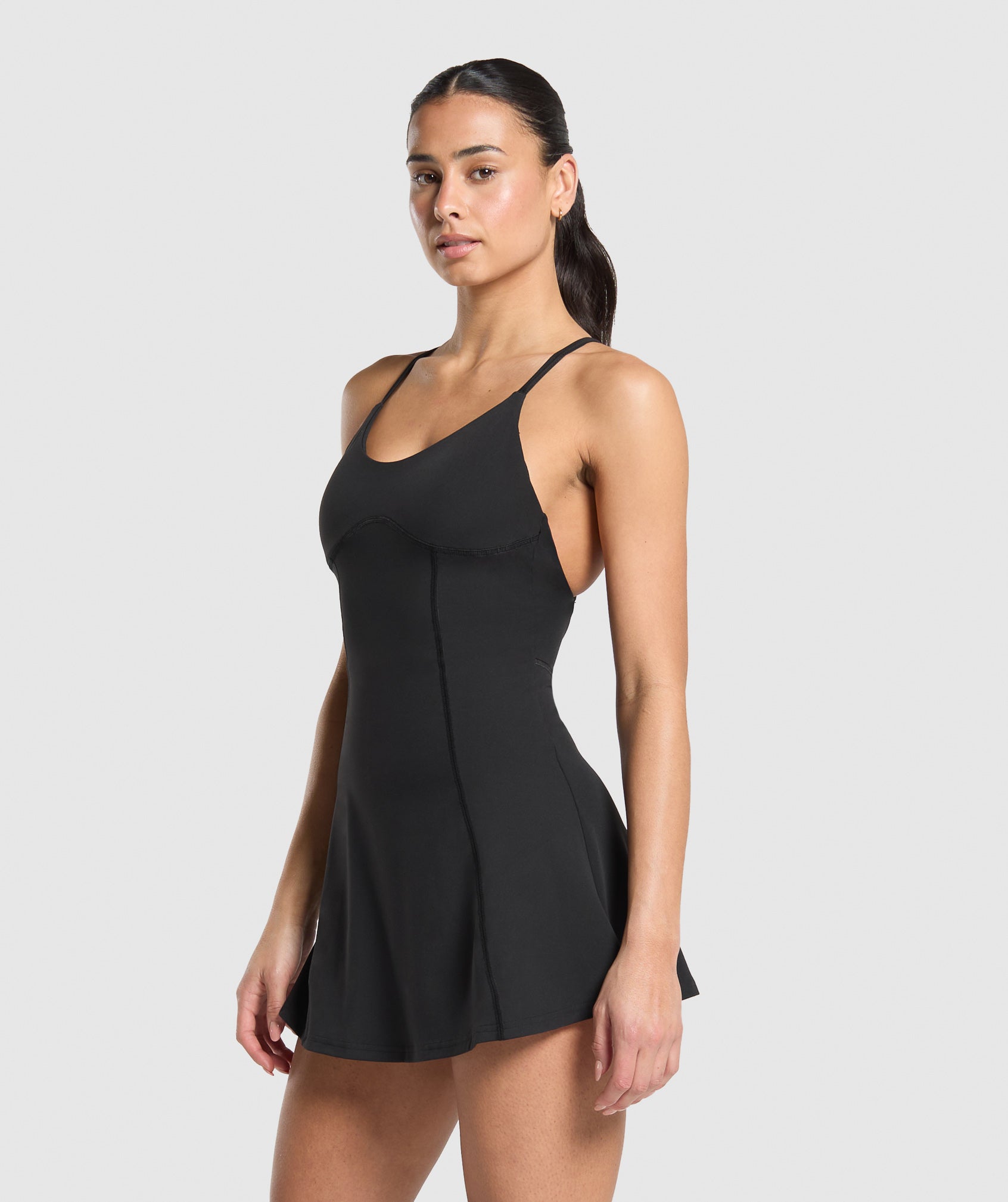 Strappy 2-in-1 Dress Black