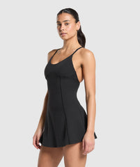 Strappy 2-in-1 Dress Black