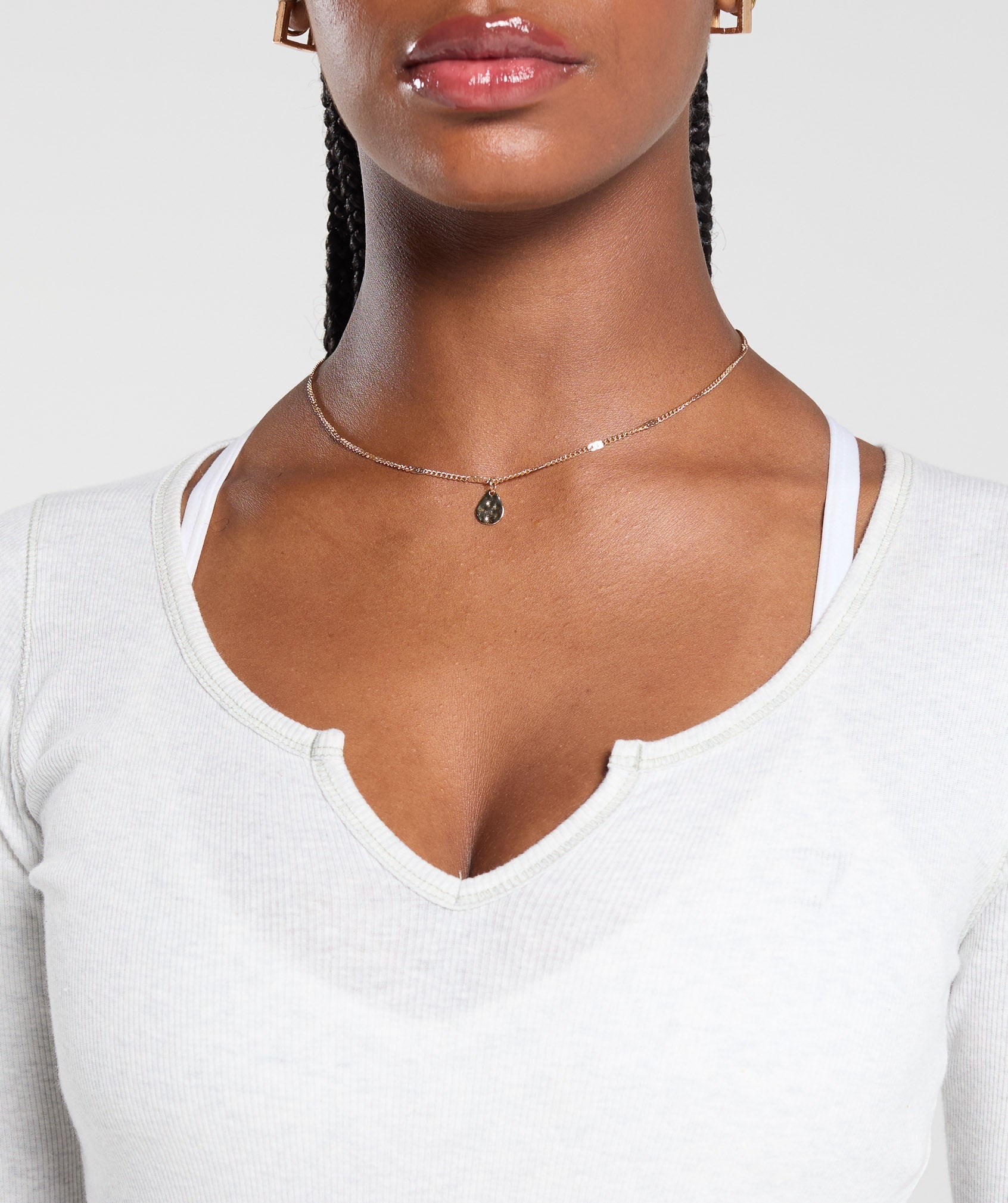 Ribbed Cotton Long Sleeve Bodysuit White Marl