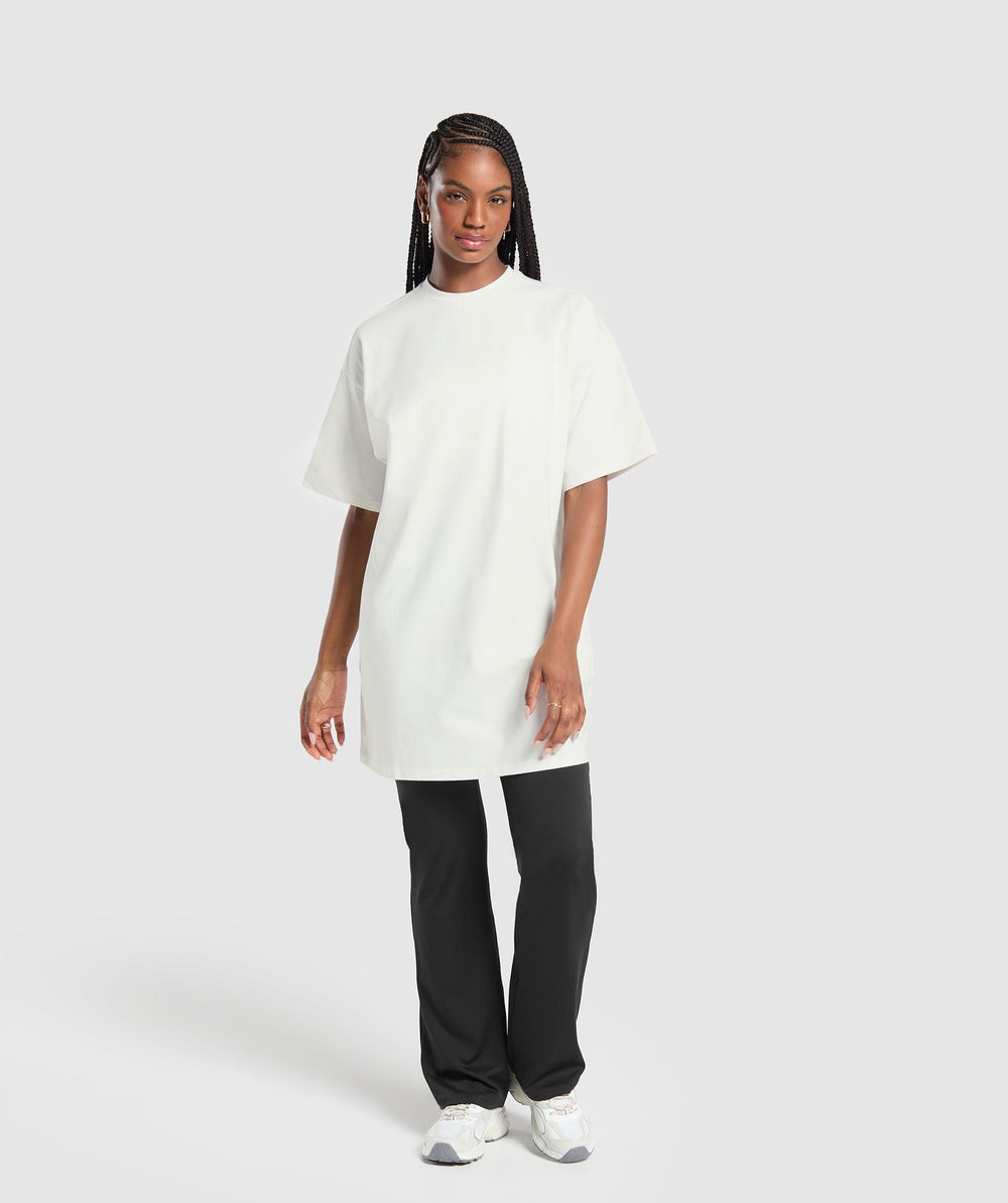 Oversized T-Shirt Dress Soft White