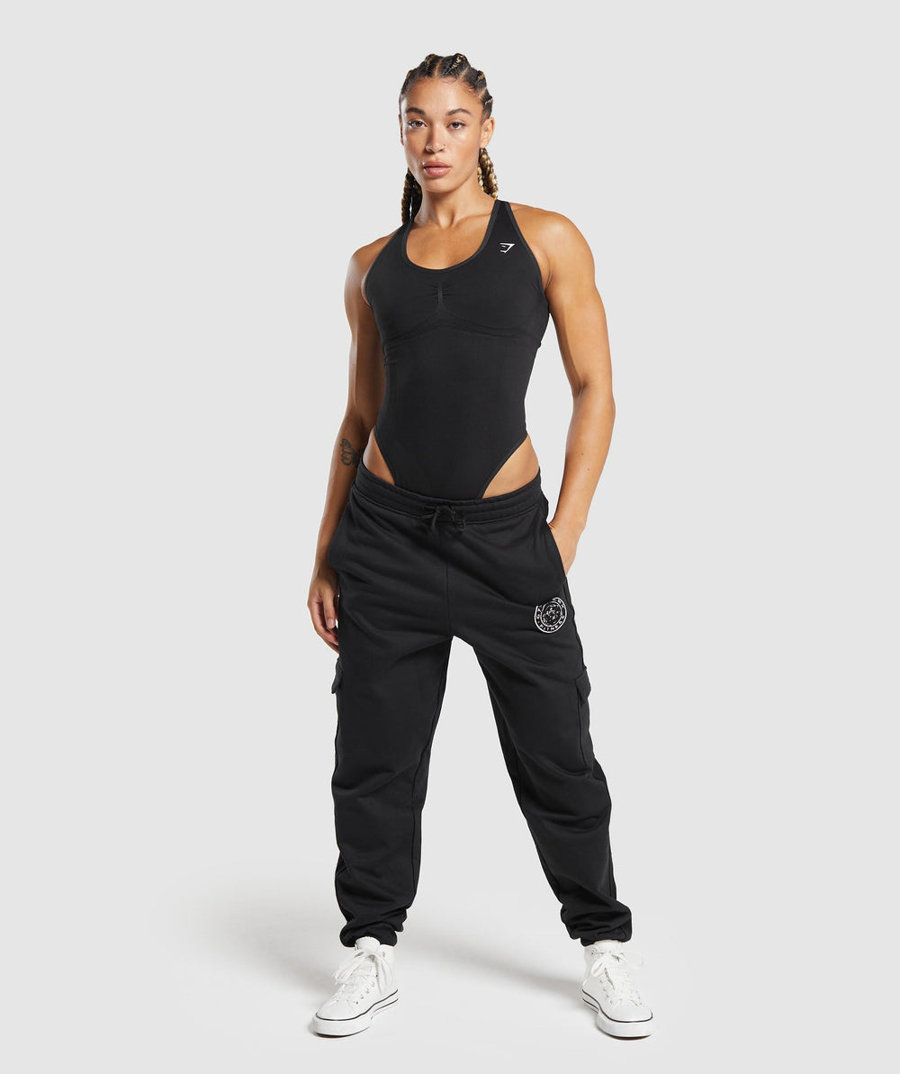 Lift Seamless Bodysuit Black/Black Marl