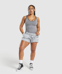 Lift Seamless Bodysuit Brushed Grey/White Marl
