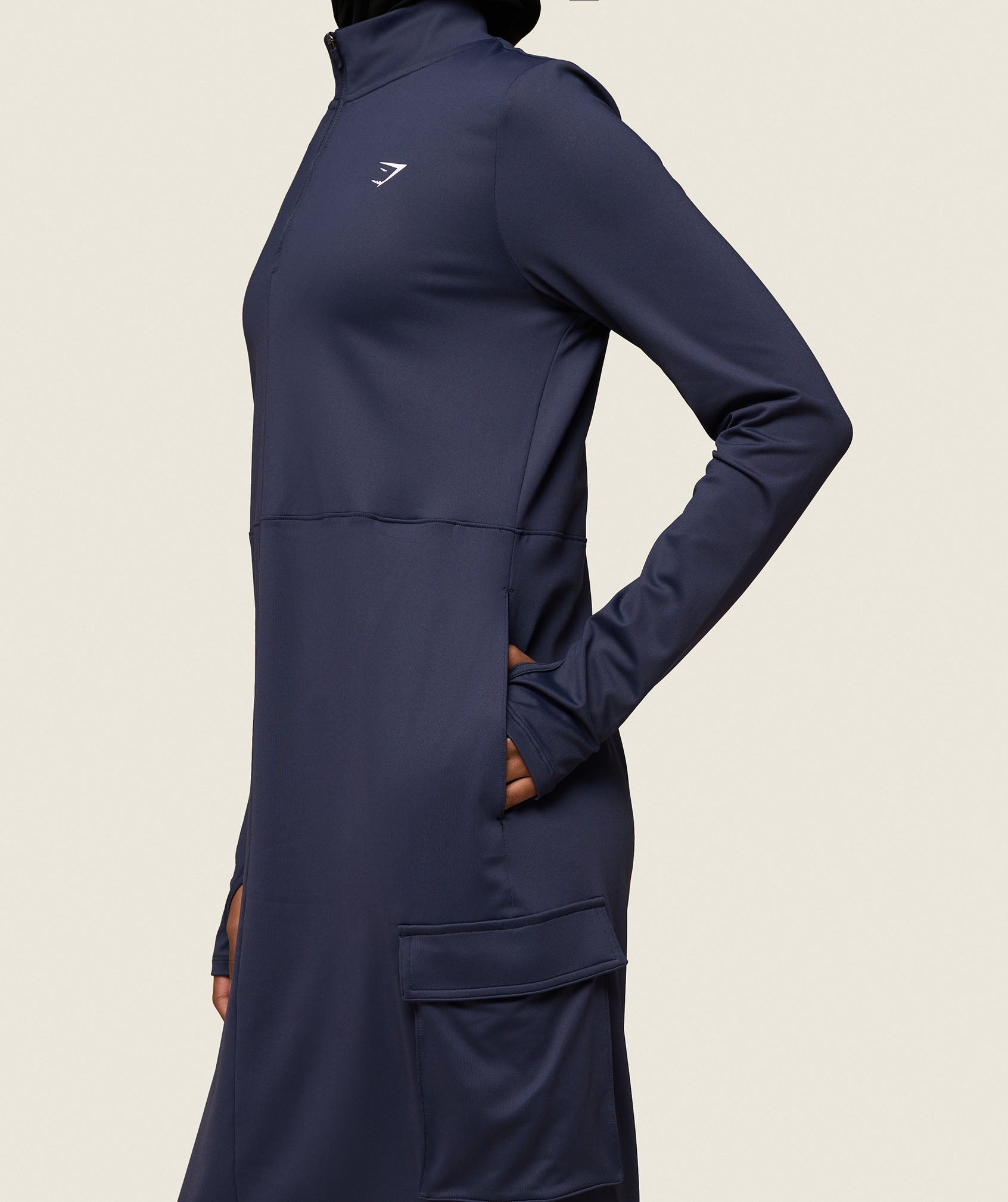 GS x Leana Deeb Abaya Midnight Blue