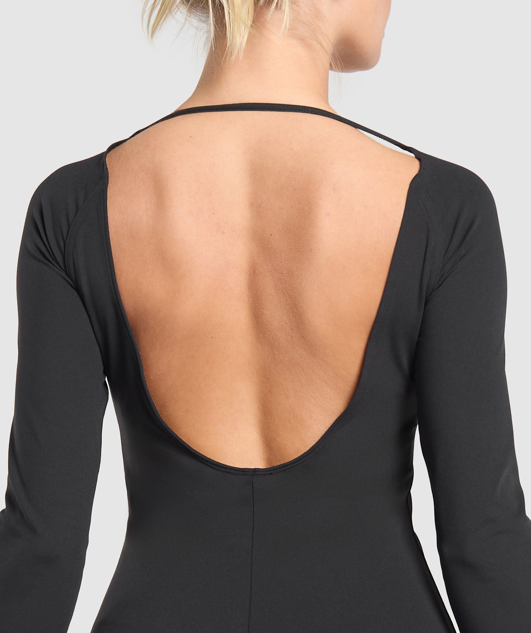 Long Sleeve Workout Dress Black